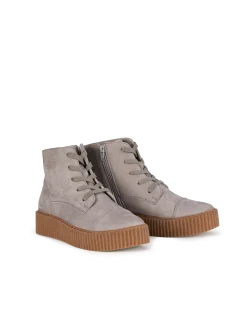 Stiefelette aus Bio Leder(hellgrau, 39)