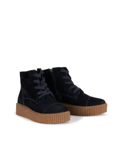 Stiefelette aus Bio Leder(mitternachtsblau, 39)