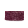 Stirnband aus Alpakawole und Bio-Baumwolle(aubergine melange, one size)