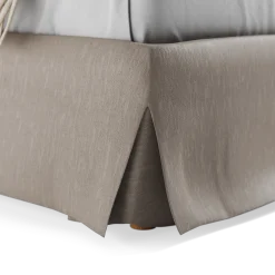 Stoffhousse für Bettrahmen Jukai Pur(Baumwollstoff Ondula Taupe, 140cm)