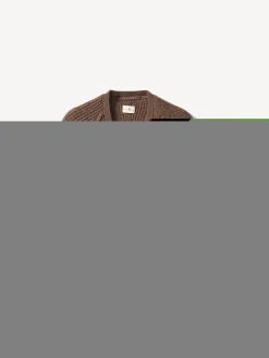 Strickjacke aus Alpakawolle(mokka, XS)