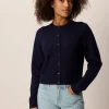 Strickjacke aus Alpakawolle(navy, S)
