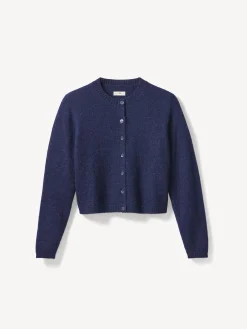 Strickjacke aus Alpakawolle(navy, S)