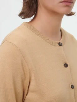 Strickjacke aus Bio-Baumwolle(caramel, XS)