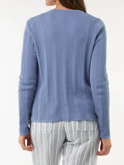 Strickjacke aus Bio Baumwolle(kornblumenblau, XS)