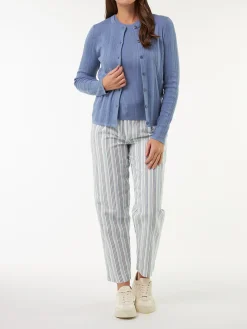 Strickjacke aus Bio Baumwolle(kornblumenblau, XS)