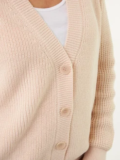 Strickjacke aus Bio Baumwolle(perlmutt mouliné, XS)