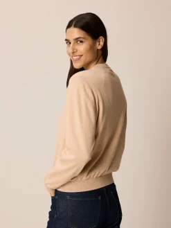 Strickjacke aus Bio Baumwolle(beige melange, L)