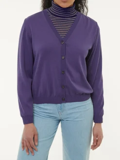 Strickjacke aus Bio-Baumwolle(royalblau, XS)