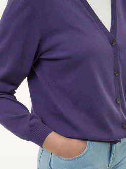 Strickjacke aus Bio-Baumwolle(royalblau, XS)