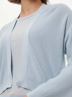 Strickjacke aus Bio-Baumwolle(himmelblau , M)
