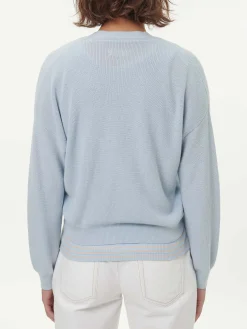 Strickjacke aus Bio-Baumwolle(himmelblau , M)