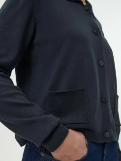 Strickjacke aus Bio-Baumwolle(navy, M)