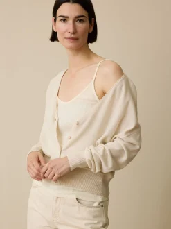 Strickjacke aus Bio-Wolle(natur melange, XL)