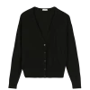 Strickjacke aus Bio-Wolle(schwarz, XL)