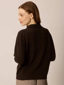 Strickjacke aus Yakwolle(espresso, M)