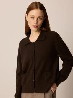 Strickjacke aus Yakwolle(espresso, M)