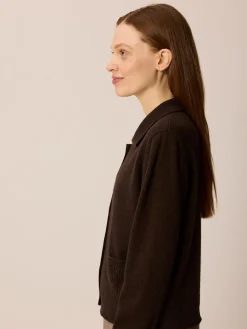 Strickjacke aus Yakwolle(espresso, M)