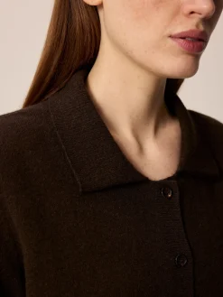 Strickjacke aus Yakwolle(espresso, M)
