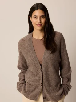 Strickjacke aus Yakwolle(hasel melange, L)