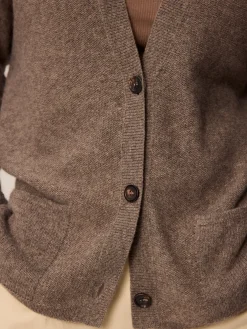 Strickjacke aus Yakwolle(hasel melange, L)