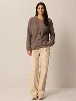 Strickjacke aus Yakwolle(hasel melange, L)