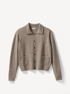 Strickjacke aus Yakwolle(hasel melange, L)