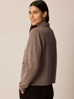 Strickjacke aus Yakwolle(hasel melange, L)
