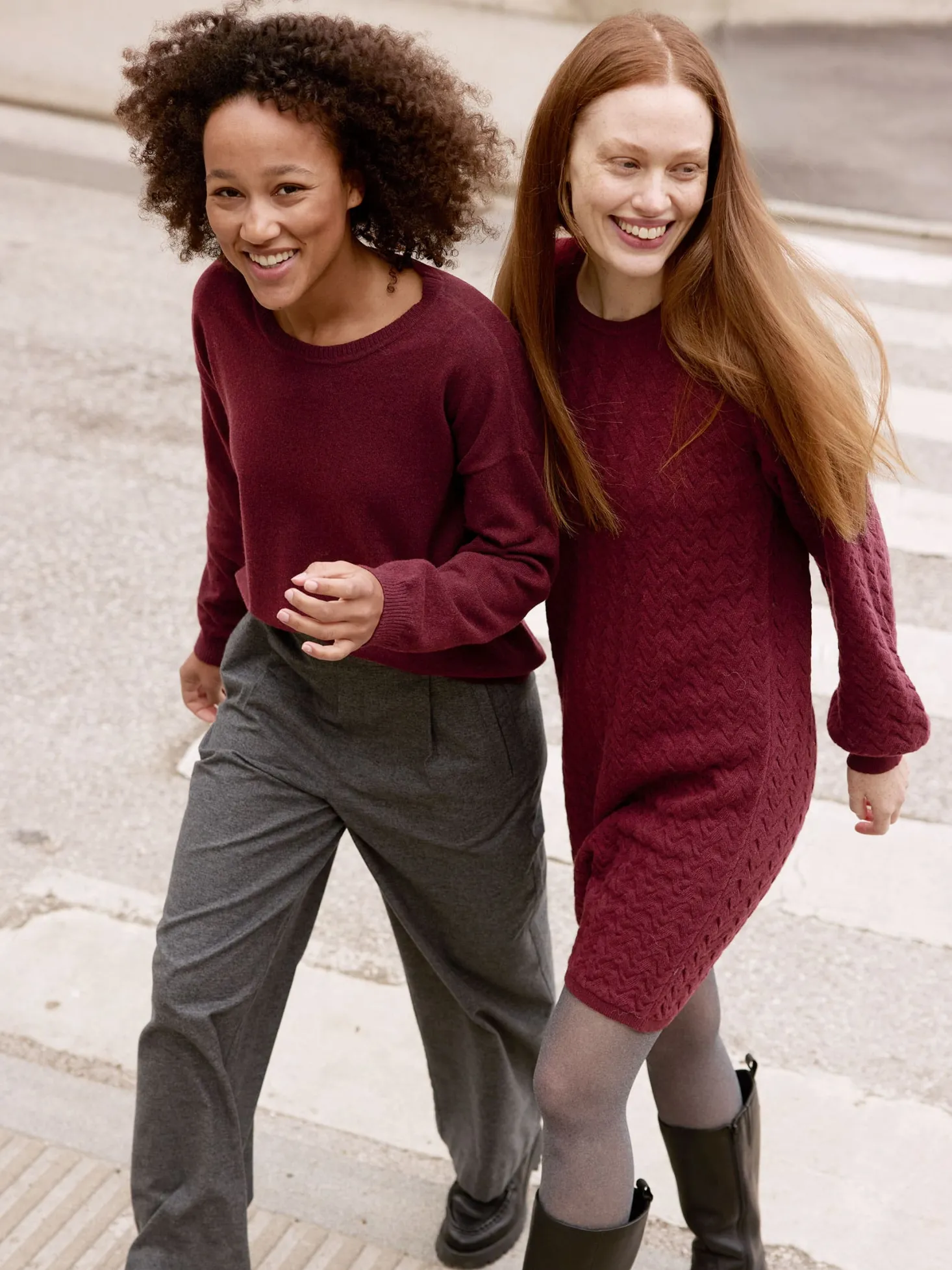 Strickkleid aus Bio Baumwolle und Wolle(maroni melange, XL)