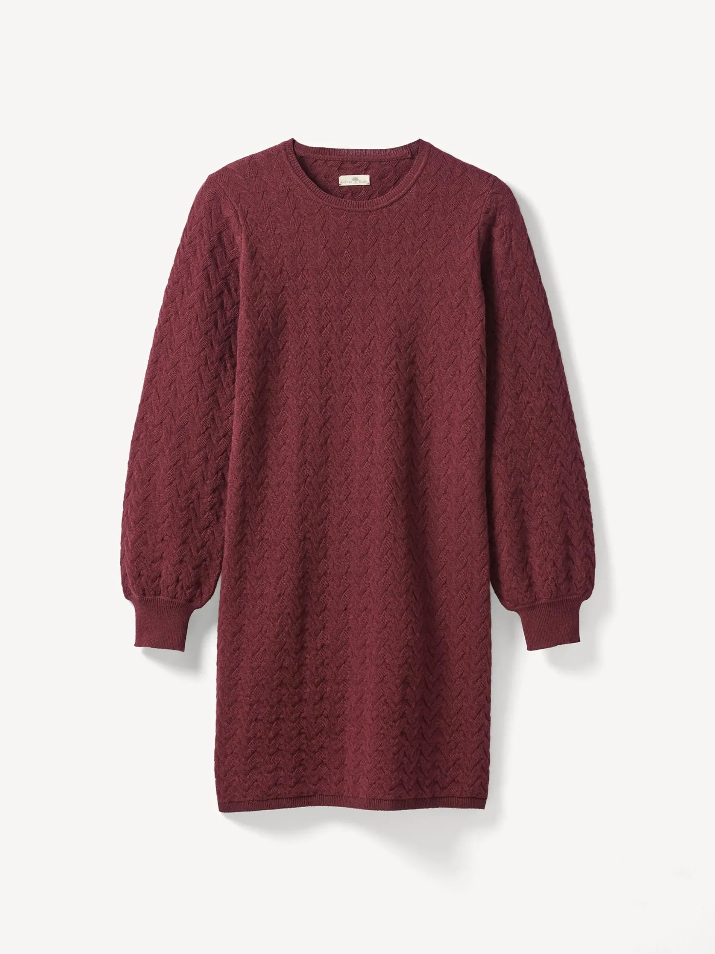Strickkleid aus Bio Baumwolle und Wolle(maroni melange, XL)