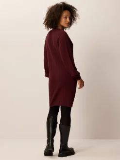 Strickkleid aus Bio Baumwolle und Wolle(maroni melange, XL)