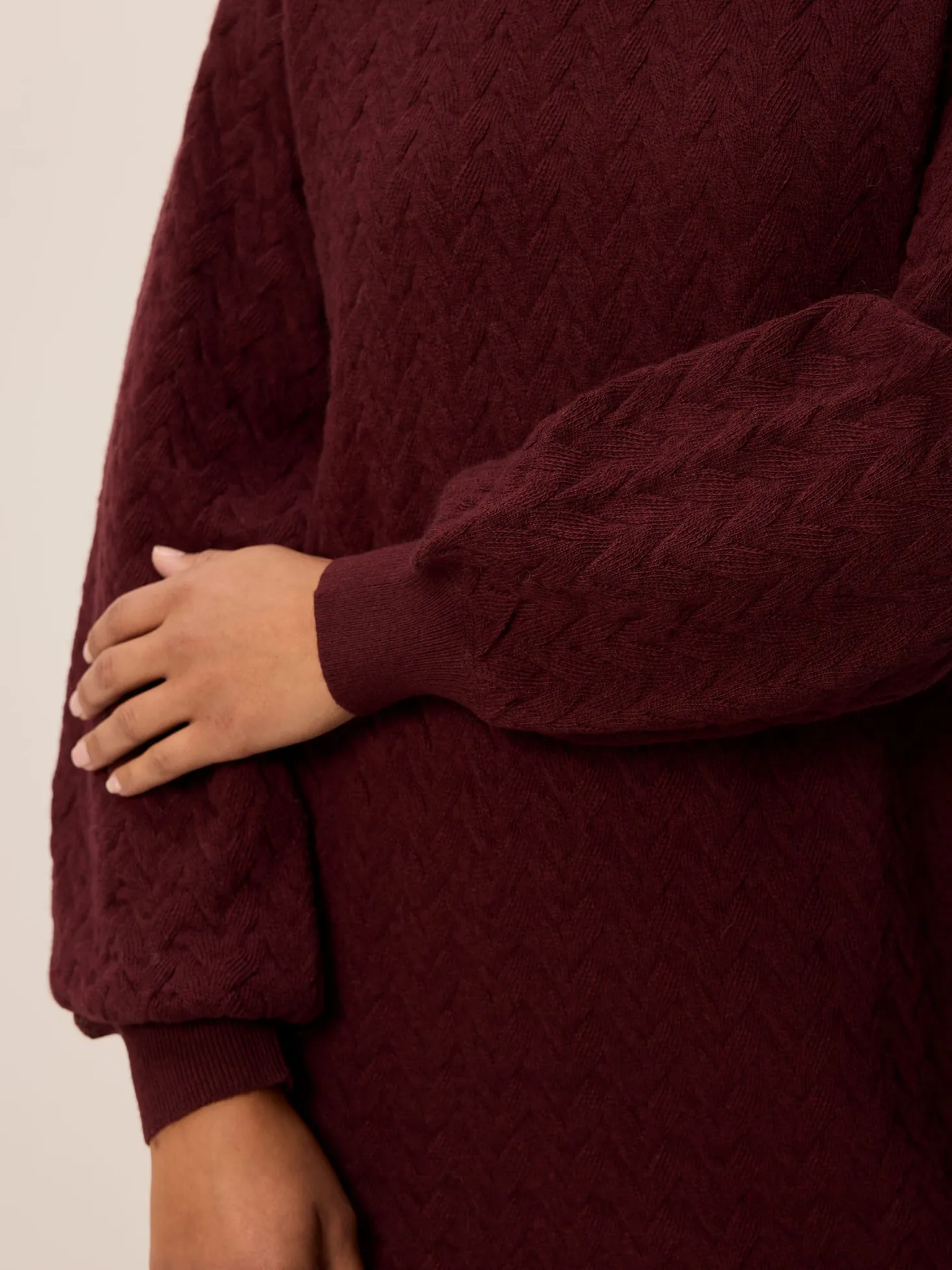 Strickkleid aus Bio Baumwolle und Wolle(maroni melange, XL)