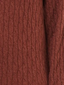 Strickkleid aus Bio-Baumwolle und Wolle(mahagoni, XS)