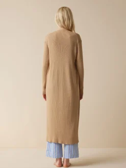 Strickmantel aus Bio-Baumwolle(caramel melange, XXS)