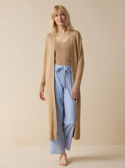 Strickmantel aus Bio-Baumwolle(caramel melange, XXS)