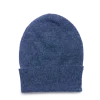 Strickmütze aus Alpakawolle(blau melange, one size)
