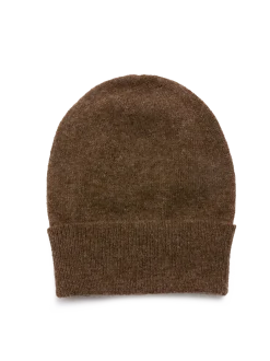 Strickmütze aus Alpakawolle(mokka, one size)