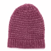 Strickmütze aus Alpakawolle und Bio-Baumwolle(aubergine melange, one size)