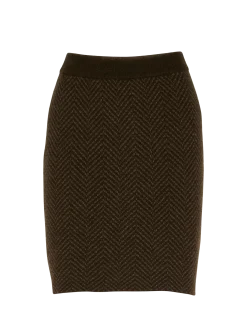 Strickrock aus Yakwolle(yak fischgrat, XS)
