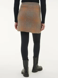 Strickrock aus Yakwolle(yak jacquard/karo, XS)