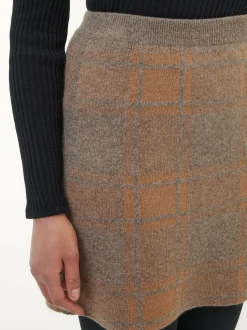 Strickrock aus Yakwolle(yak jacquard/karo, XS)