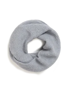 Strickschal aus Alpakawolle(lichtblau melange, one size)