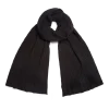 Strickschal aus Bio-Baumwolle und Wolle(schwarz, one size)