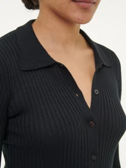 Strickshirt aus Bio-Baumwolle und Alpaka(schwarz, XS)