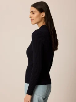 Strickshirt aus Bio Baumwolle(navy, XL)