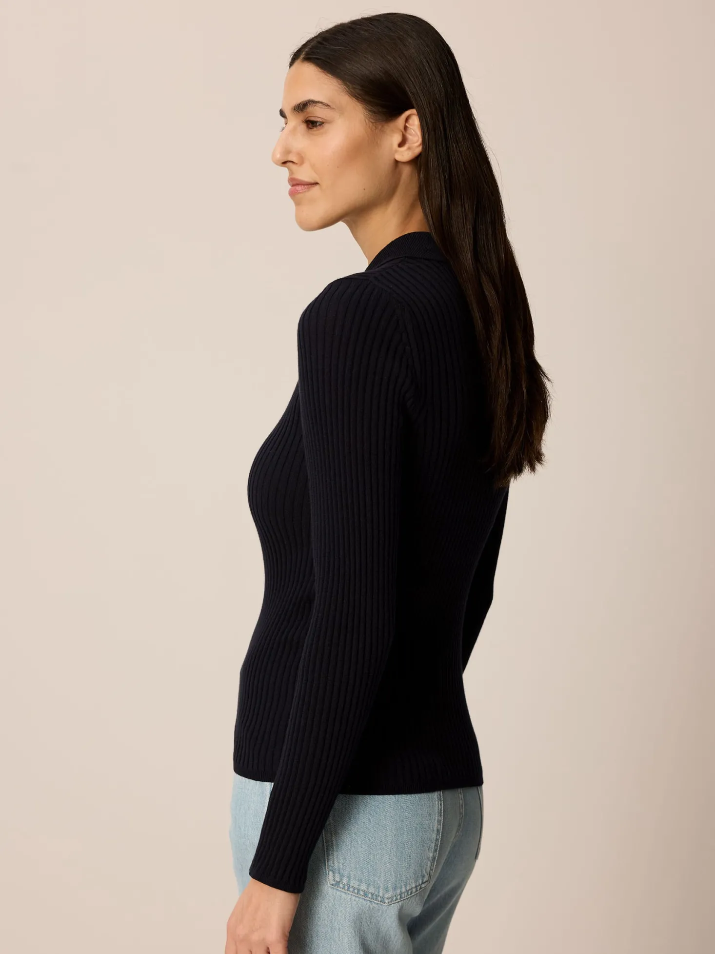 Strickshirt aus Bio Baumwolle(navy, XL)