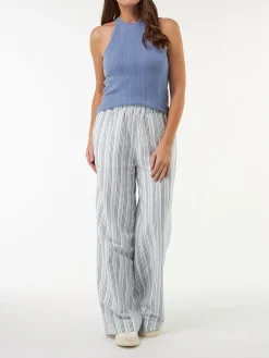 Stricktop as Bio Baumwolle(kornblumenblau, XS)