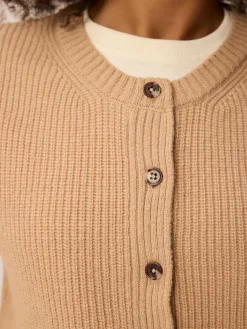 Strickweste aus Bio Baumwolle und Wolle(dinkel, S)