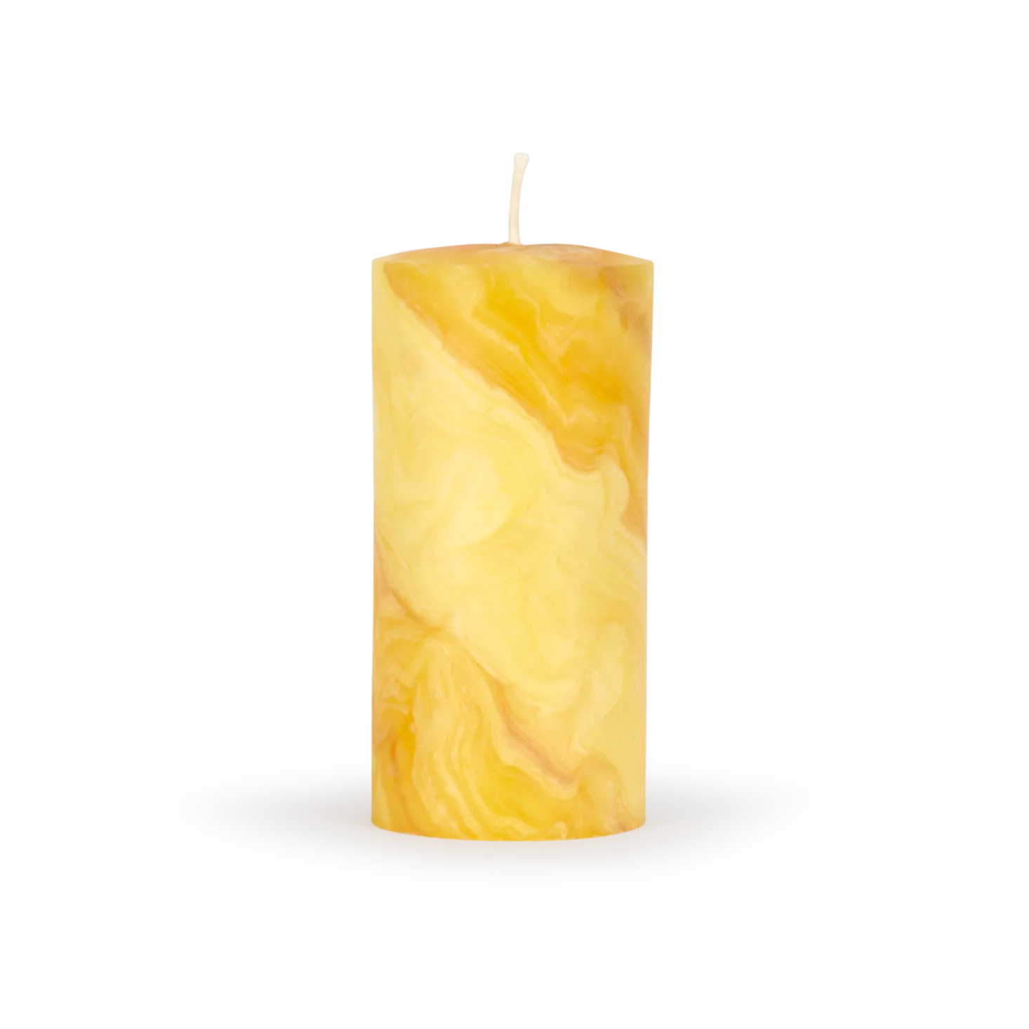 Stumpenkerze aus Bienenwachs, naturgroß