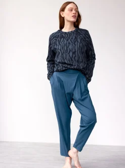 Sweatpullover aus Bio Baumwolle(print mitternachtsblau, XS)